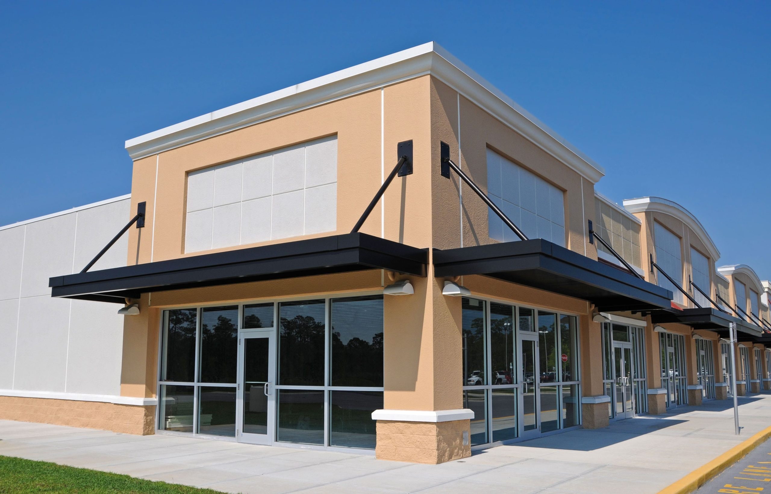 Durable commercial awning installation in Des Moines