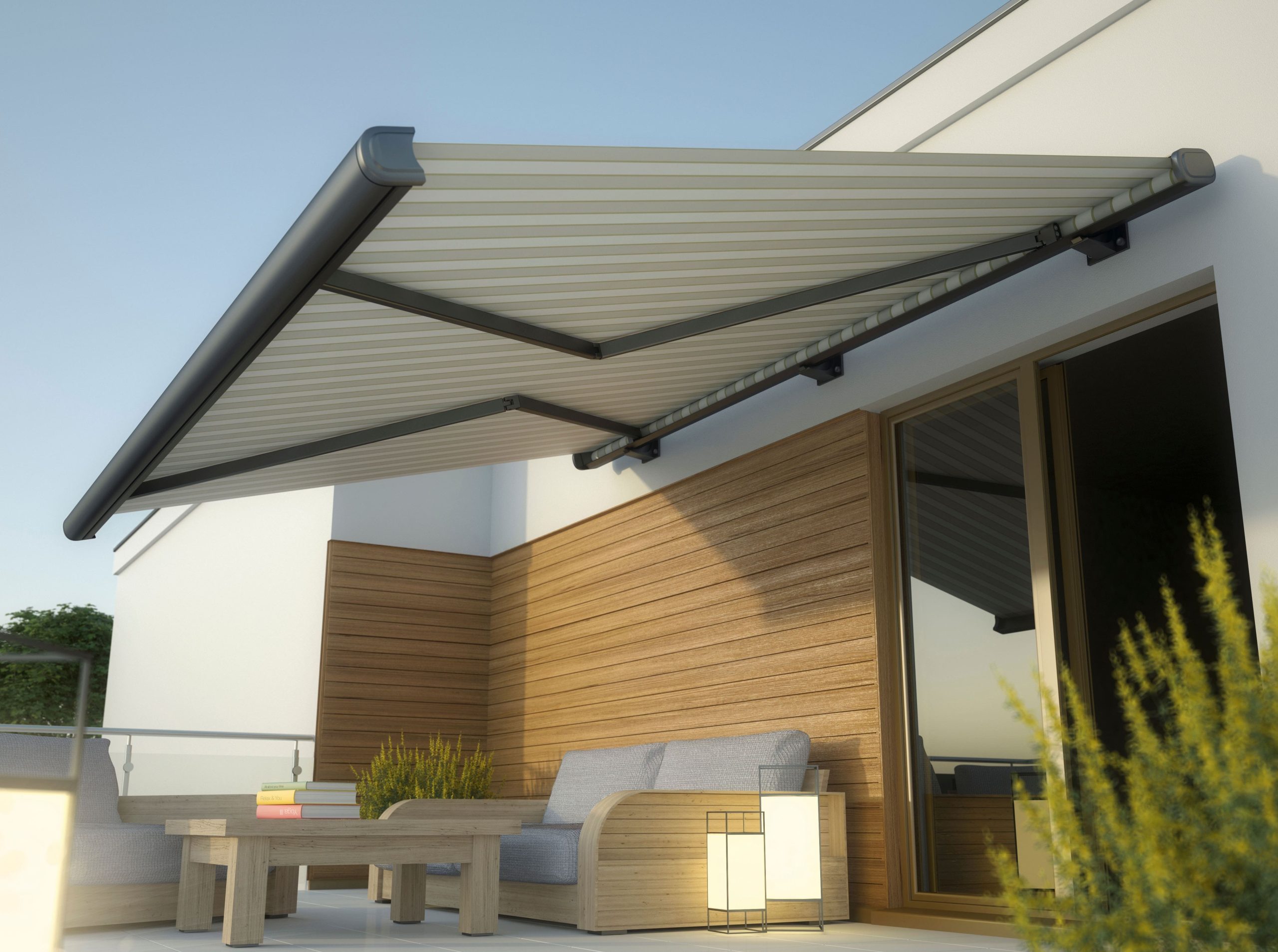 Custom retractable awnings installation in Des Moines